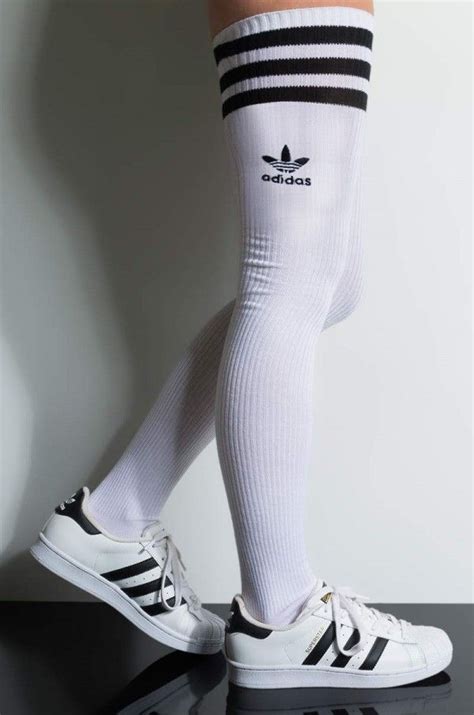 high top Adidas socks